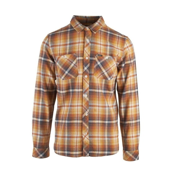 O'Neill Men's Cream Orange Plaid Whittaker L/S Flannel Shirt (S01)