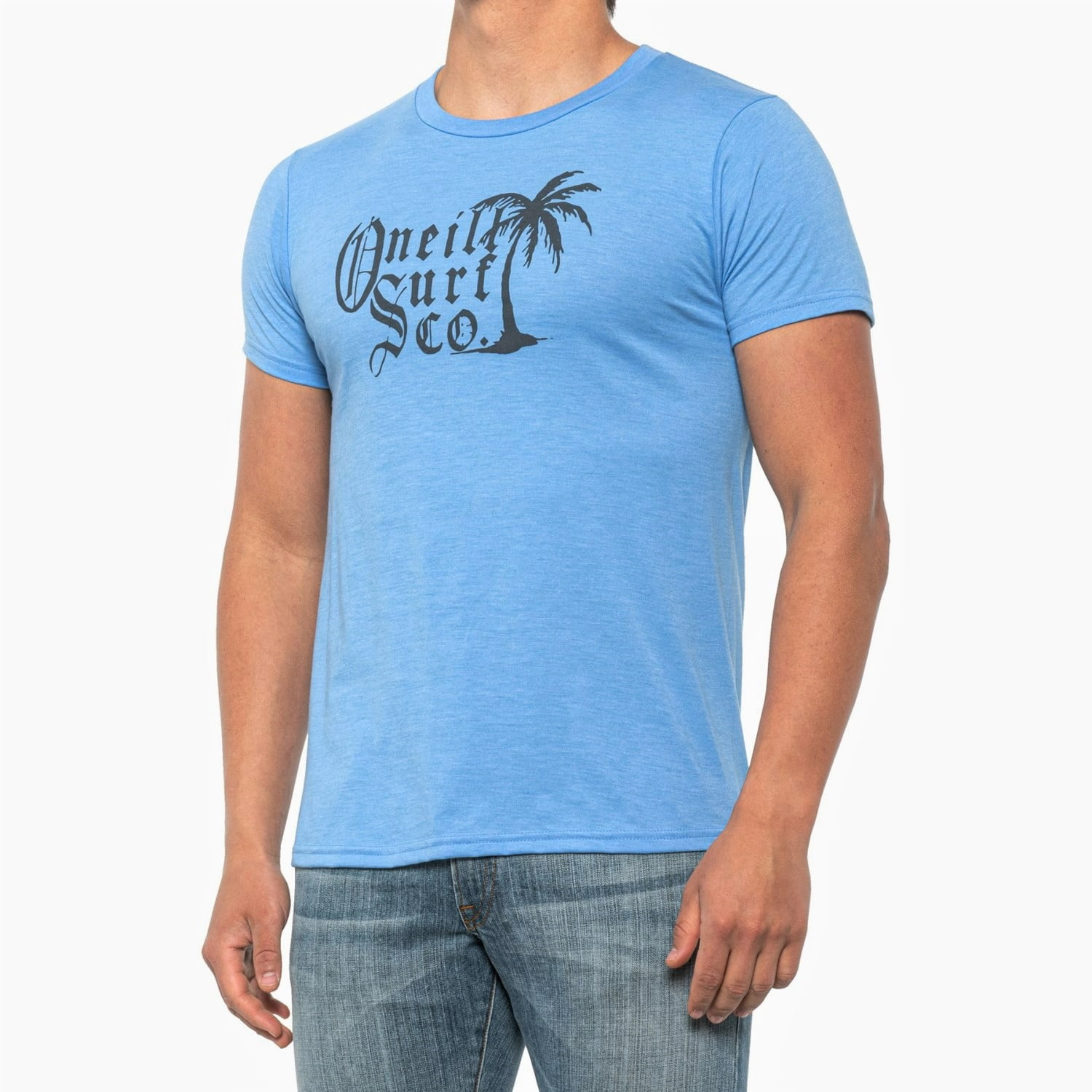 O'Neill Large Blue Cotton Blend Graphic Print Short Sleeve Tee