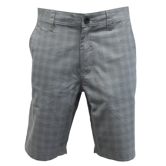 O'Neill Men's Grey Horizon Plaid Chino Short