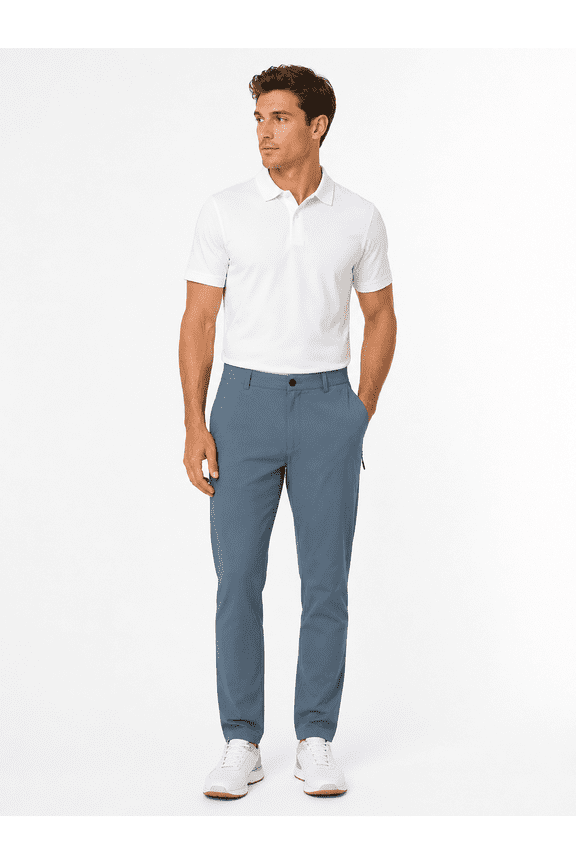 Men's Hybrid Standard Fit Performance Pants, Blue, Size 40X30