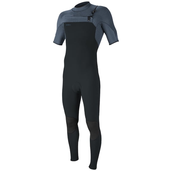 O'Neill Men's Hyperfreak 2mm Chest Zip Shortsleeve Full Wetsuit XL Gunmetal/cadet blue