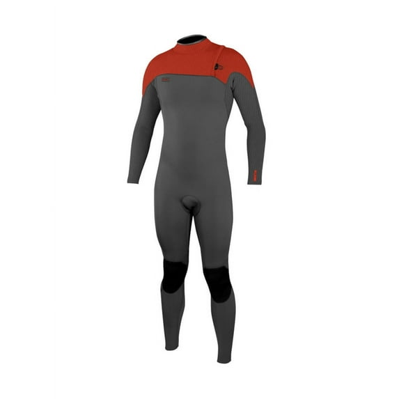 O'Neill Men's Hyperfreak 3/2mm Comp Zipless Full Wetsuit M-Tall Graphite/fire red (4970)