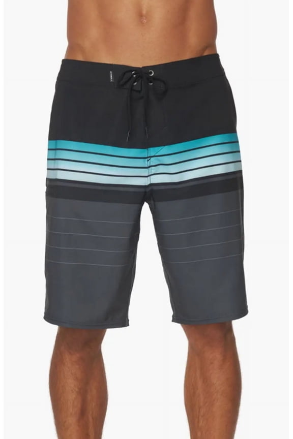 Men's Hyperfreak Heist Stripe 21" Boardshorts - Black -(30)