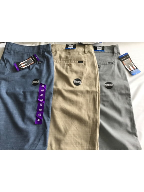 Men's Stretch Fabric Plaid Walk Board Shorts Choose Color & Size