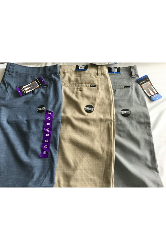 Men's Stretch Fabric Plaid Walk Board Shorts Choose Color & Size