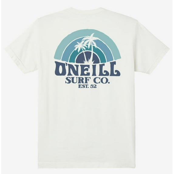 O'Neill Men's T-Shirt Shaved Ice Short Sleeve Crewneck Tee (Medium, Natural (Off White))
