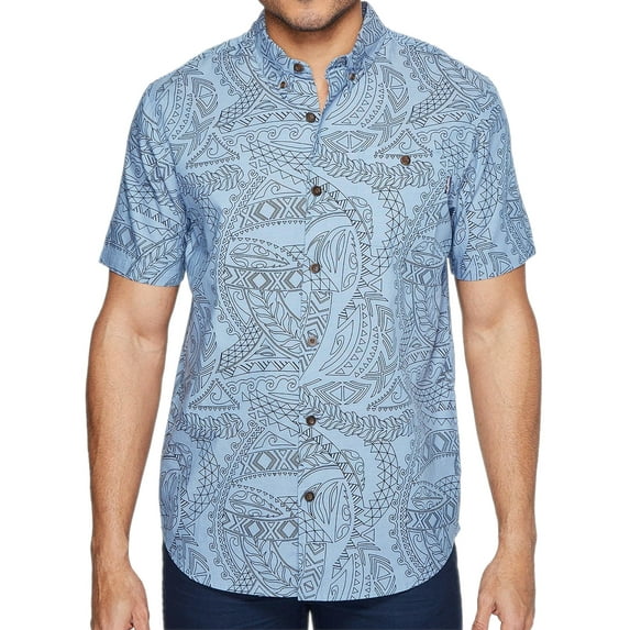 O'Neill Mens Button Down Shirt Sport (Small, Blue)