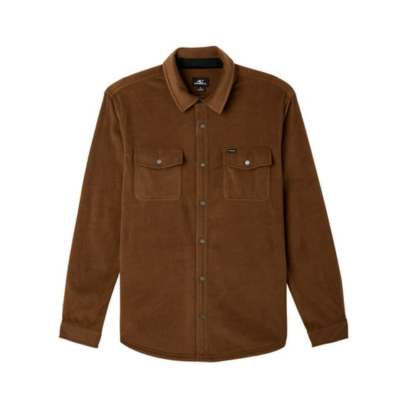 O'Neill Mens Glacier Superfleece Overshirt Brown solid XXL