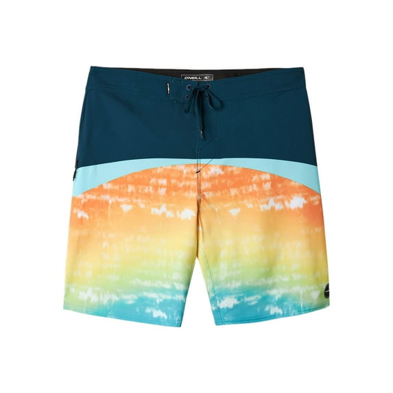 O'Neill Mens Hyperfreak Print boardshorts Dark blue tie dye print 38