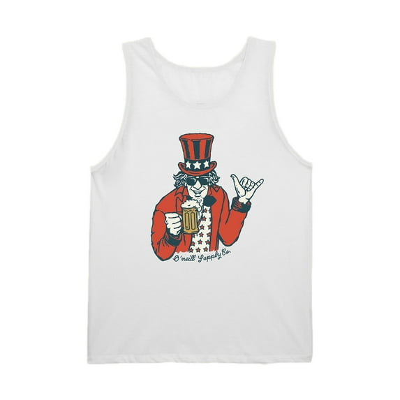 O'Neill Mens Uncle Sam Standard fit tank top Uncle Sam White L
