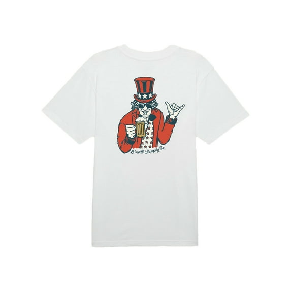 O'Neill Mens Uncle Sam Standard fit tee shirt Uncle Sam White S
