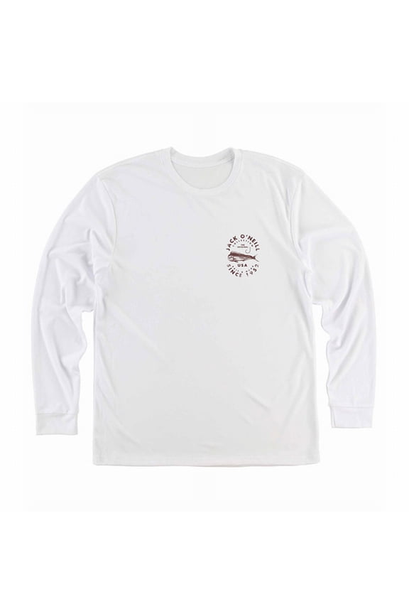 Mens Small Bait & Hook Graphic Tee T-Shirt White S