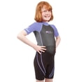 thumbnail image 1 of O'Neill Reactor Hybrid kids shorty wetsuit 4 Black/smoke/lilac, 1 of 2