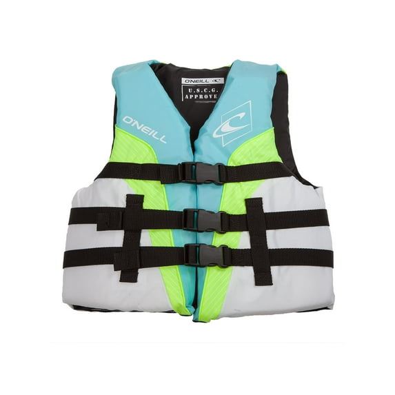 O'Neill Superlite youth USCG life vest Turquoise/lime/white (4725)
