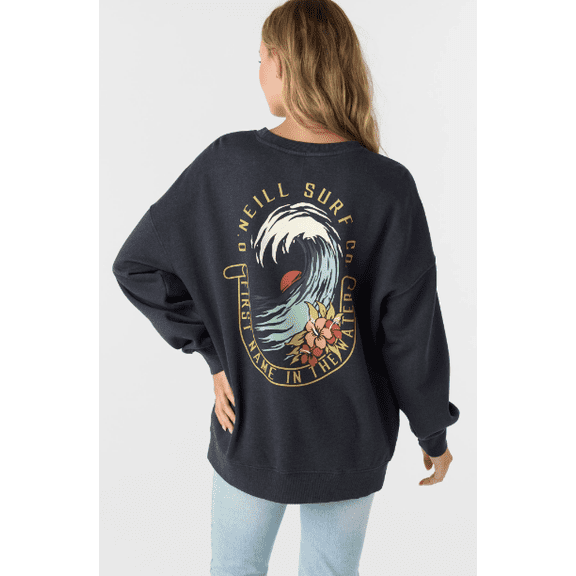 O'Neill Women's Choice Crewneck Oversized - Fit Fleece Pullover - Large