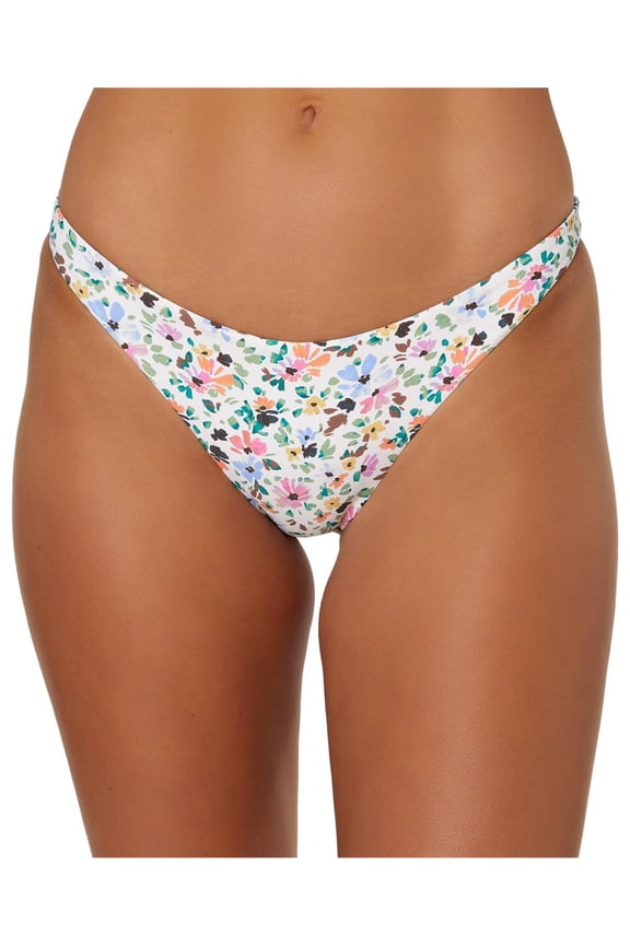 Womens Juniors Maggie Ditsy Flamenco Metallic Swim Bottom Separates