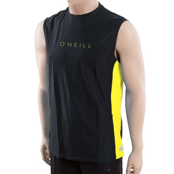 O'Neill men's 24/7 Tech Sleeveless Crew Men's 4XL-Tall Black/yellow (4248C)