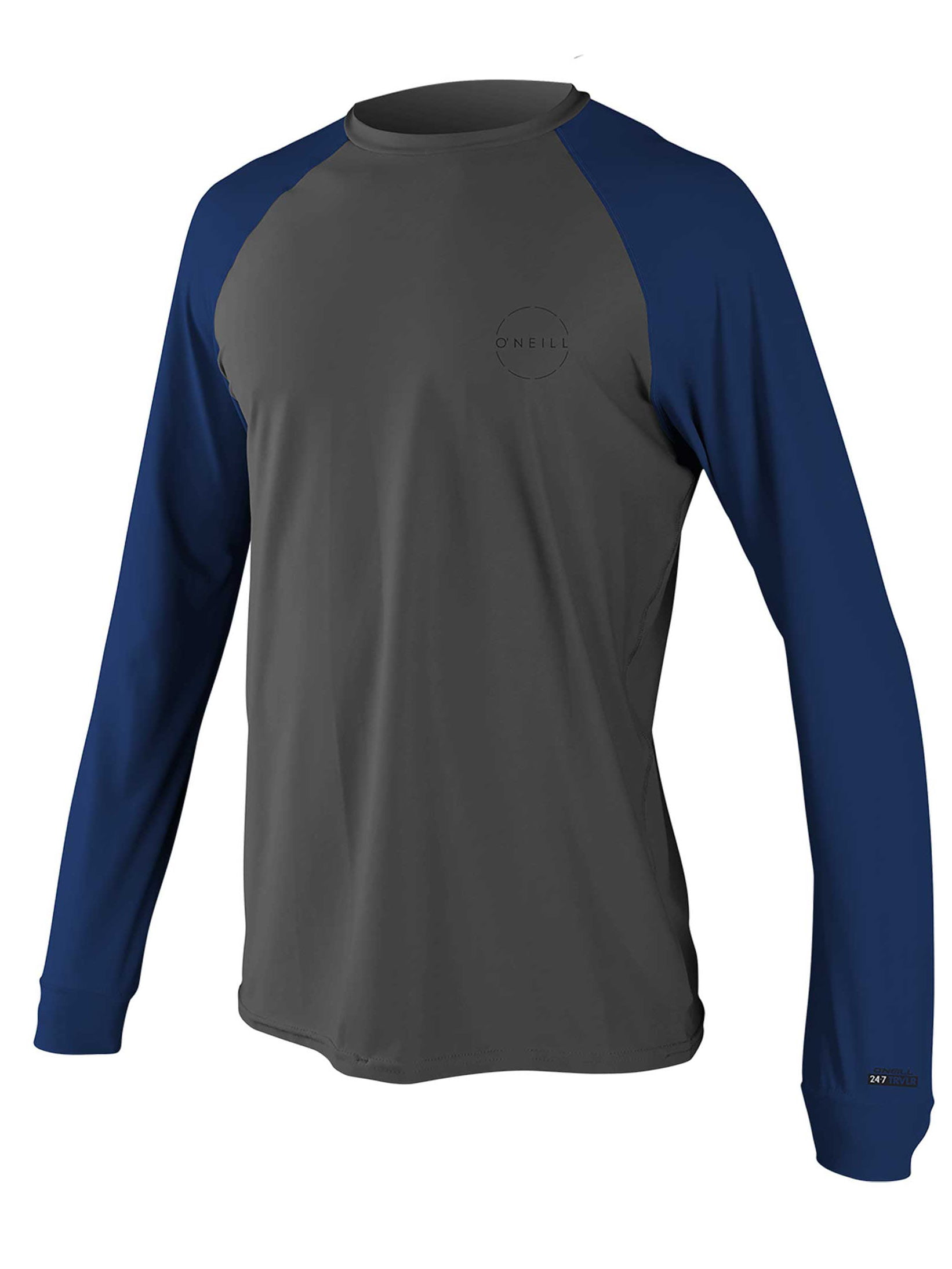 O'Neill men's Traveler 24/7 long sleeve sun shirt M Cadet blue/cool gray  (5051) 