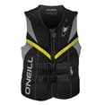 thumbnail image 1 of O'Neill mens Reactor USCG life vest 2XL Black/smoke/yellow (4720), 1 of 3