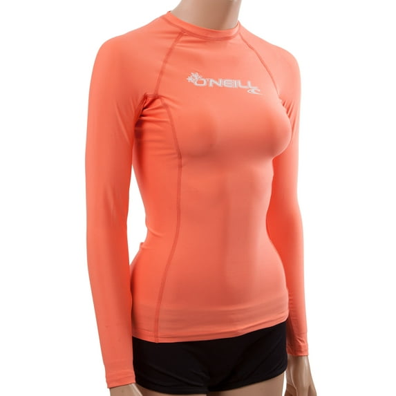 O'Neill women's basic skins long sleeve rashguard M Light grapefruit (3549)
