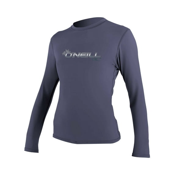 O'Neill women's basic skins long sleeve sun shirt S Denim (4340IS)