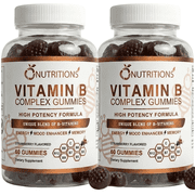 O Nutritions 2-pack Vegan Vitamin B Complex Gummies with B12, Biotin, Niacin