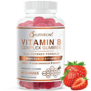 O Nutritions Vitamin B Complex Gummies, Vegan, with B12, Biotin, Niacin