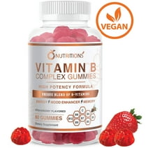 O Nutritions Vitamin B Complex Vegan Gummies with Vitamin B12, B7 as Biotin , B6, B3 as Niacin, B5, B6, B8, B9