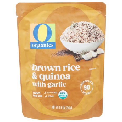 O O Brown Rice & Quinoa, with Garlic 8.8 oz