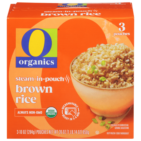 O O Brown Rice, Steam-in-Pouch 1 LB