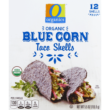 O O Organic Blue Corn Taco Shells Gluten-Free 12 Count