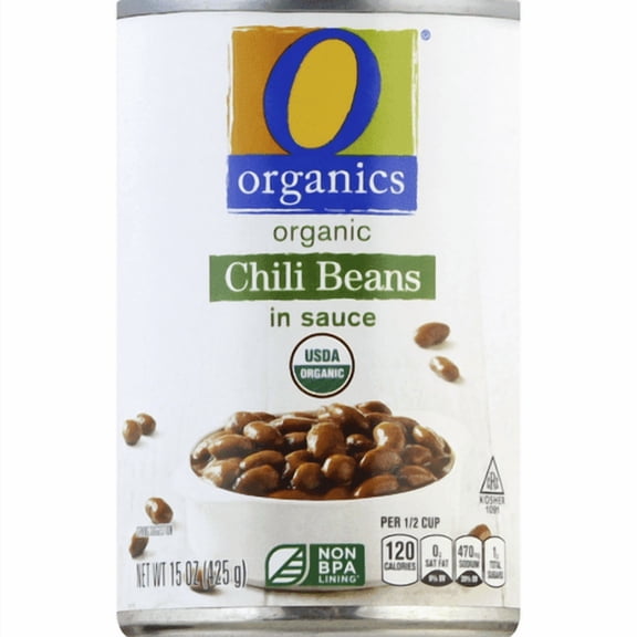 O O Organic Chili Beans in Sauce, USDA Organic, Vegetarian, 15 oz