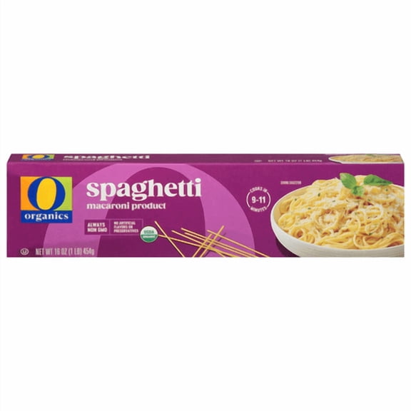 O O Organic Durum Wheat Semolina Spaghetti Pasta