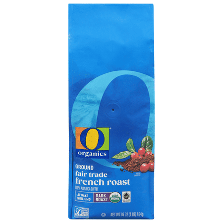 O O Organic French Roast Ground Coffee Dark Roast 100% Arabica USDA Organic Fair Trade
