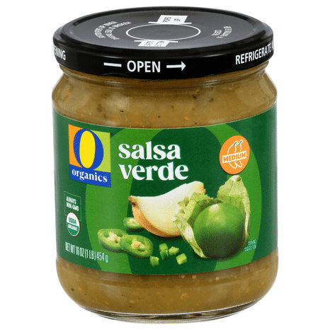 O O Organic Salsa Verde Medium USDA Organic Non-GMO 16-Ounce