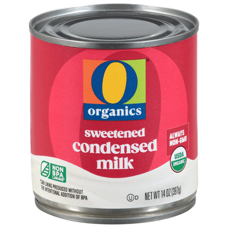 O O Organic Sweetened Condensed Milk, USDA Certified Organic, 14 oz