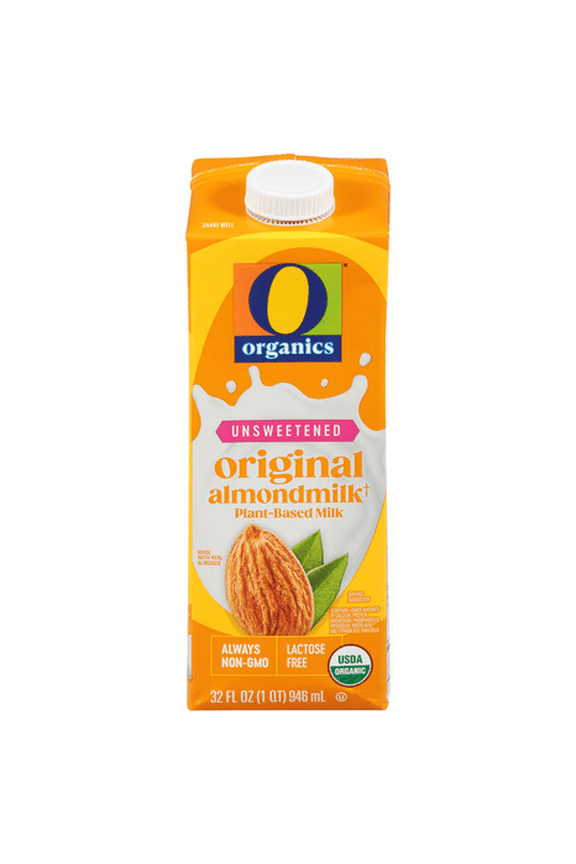 O O Organic Unsweetened Original Almondmilk Non-Dairy USDA Organic 32 fl. oz.