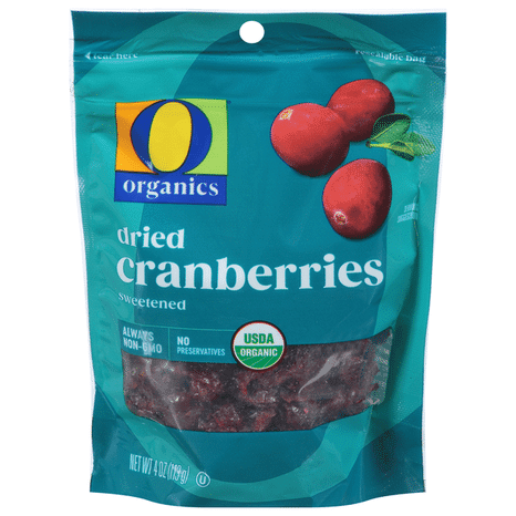 O O Sweetened Dried Cranberries USDA Organic 4 oz