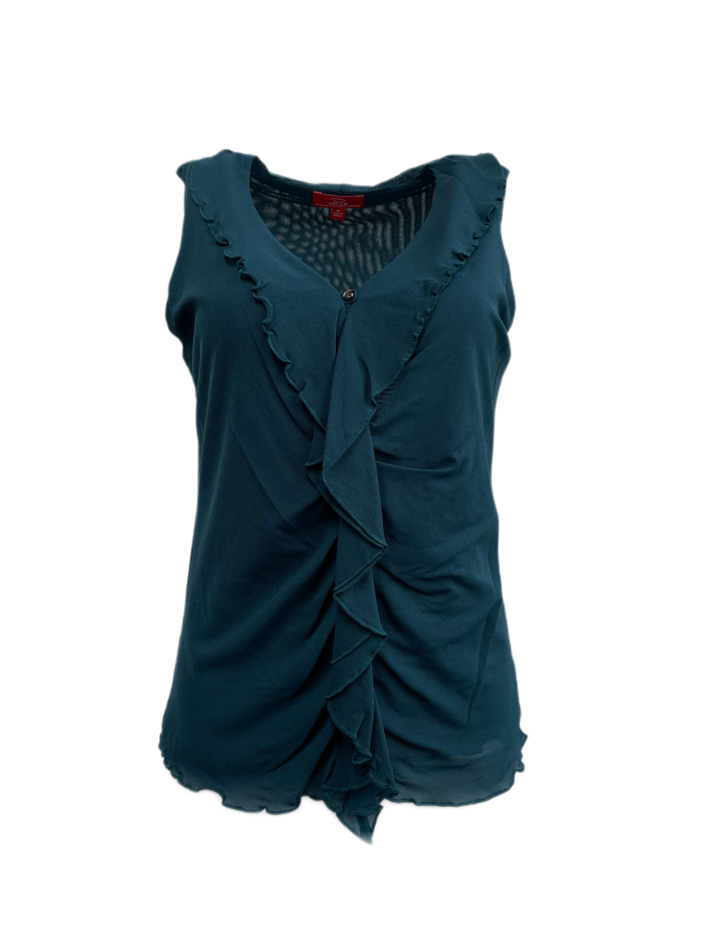 Top/Blouse Oscar De La Renta - Taille 12 (US) - Orange - Occasion Très Bon État