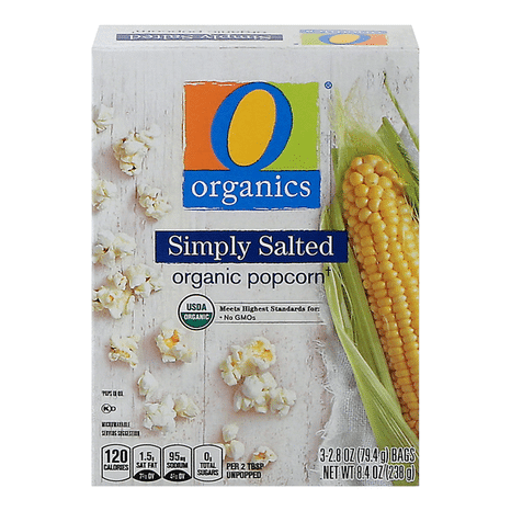 O Organics Microwaveable Popcorn USDA Organic 2.8 oz