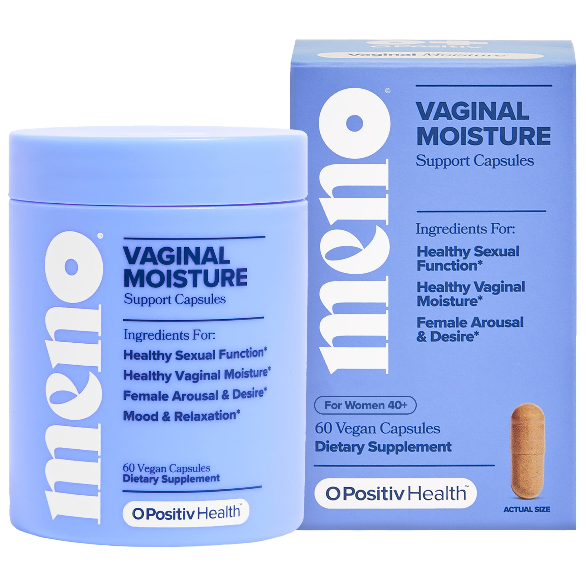 O Positiv MENO Vaginal Moisture Capsules for HormoneFree Va