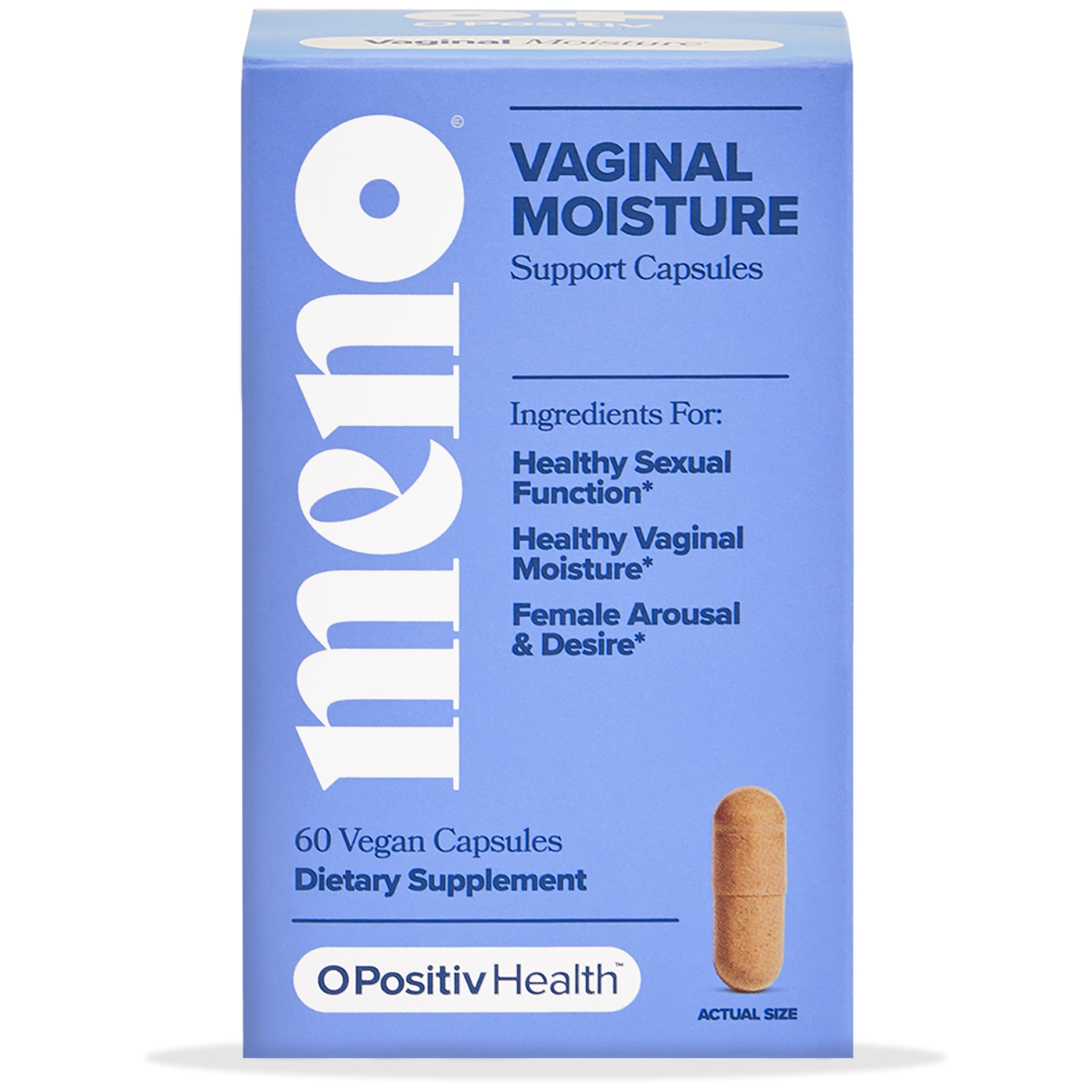 MENO Vaginal Moisture Capsules for Hormone-free Vaginal Wetness, Mood, and Relaxation, 60 Count