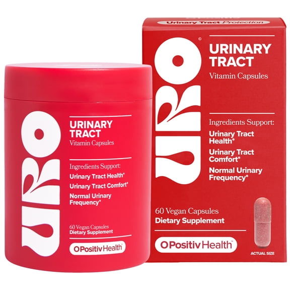 O Positiv URO Urinary Tract Health Vitamin Capsules with Cranberry and D-Mannose, 60 Count