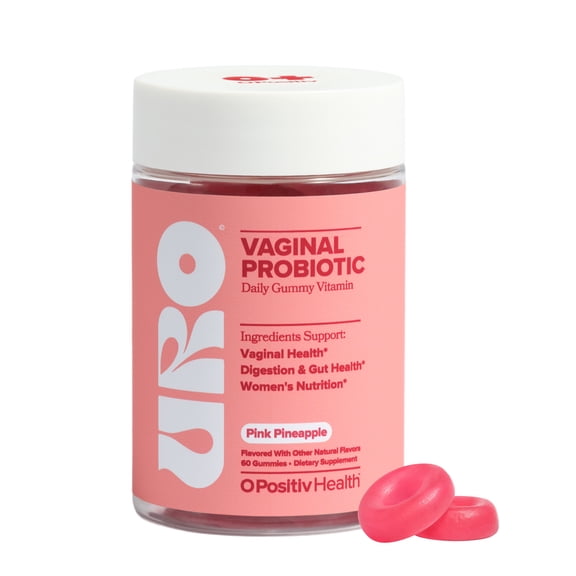 O Positiv URO Vaginal Probiotic Gummies for ph Balance, Vaginal Odor and Vaginal Health Support, 60 Count