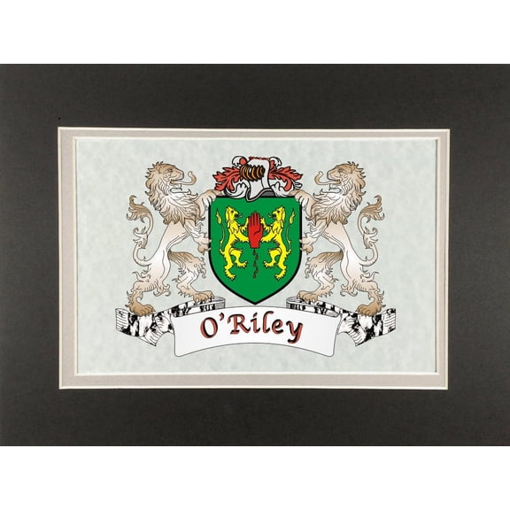 O'Riley Irish Coat of Arms Print - Frameable 9" x 12"