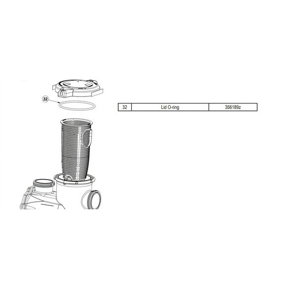 O-Ring, Pentair IF3/IP3 VSF, Trap Lid