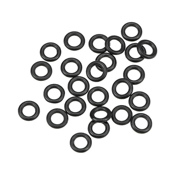 O-Rings Nitrile Rubber 2.6mm Inner Diameter 4.6mm OD 1mm Width Round Seal Gasket 25Pcs