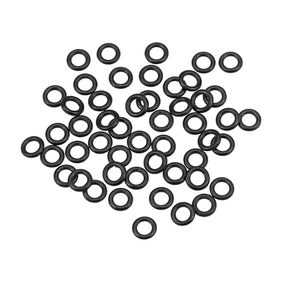 O-Rings Nitrile Rubber 2.6mm Inner Diameter 4.6mm OD 1mm Width Round Seal Gasket 50Pcs
