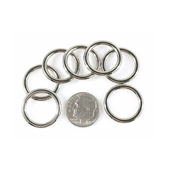 O-Rings Rings Zinc Cast Nickel Plate 9/16 15MM" Id 30 Pieces