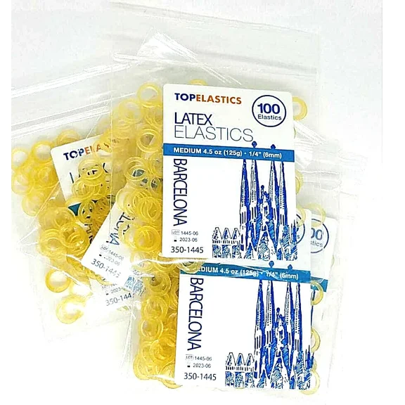 O & S Dental TopElastics City Series – 1/8" (3mm) Light 2.5oz – 5000 Latex Elastics – Made in USA